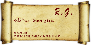 Rácz Georgina névjegykártya