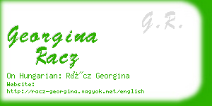 georgina racz business card